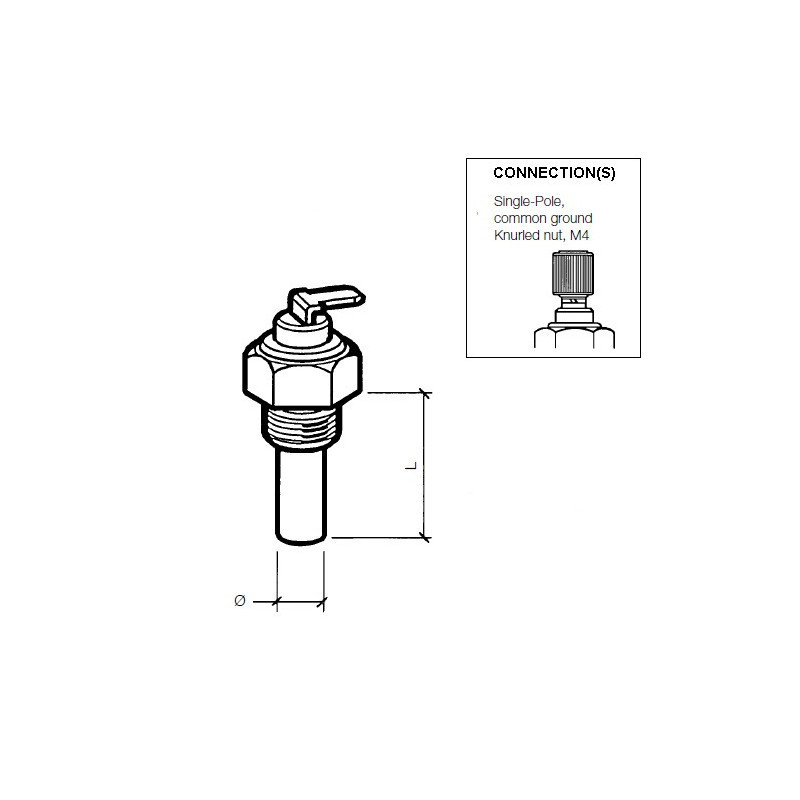 Sensor de temperatura do óleo VDO 150° 16X150Array