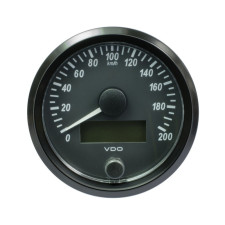 Velocímetro VDO SingleViu™ Diâmetro 80 Fundo preto 200KM/H