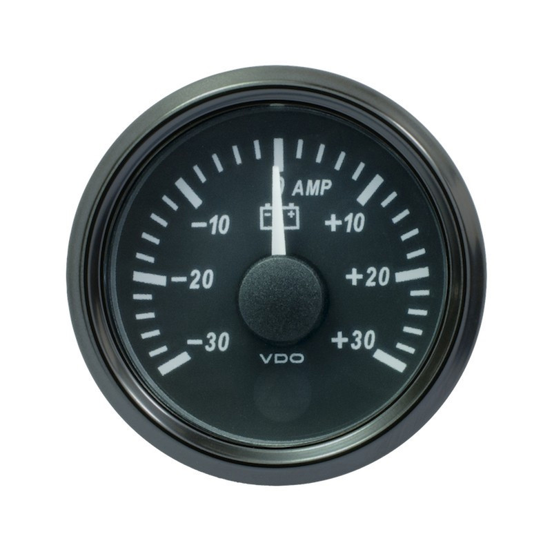 Amperímetro VDO SingleViu Diâmetro 52mm Verso Preto -30A/+30AArray