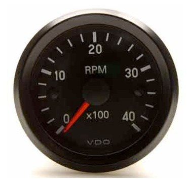 Balcão Revolution VDO 4000 RPM Diâmetro 52 Fundo Preto DieselArray