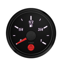 Indicador de nível de combustível VDO SingleViu Diâmetro 52mm Fundo Preto