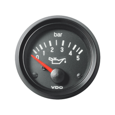 Medidor de pressão do óleo VDO SingleViu 5Bars 12V Diâmetro 52mm Inter