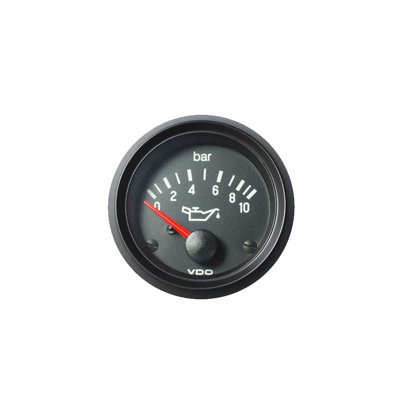Medidor de pressão do óleo VDO Cockpit internacional 10 Barras 12V Diâmetro 52 InteriorArray