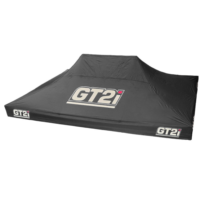Teto preto com logótipo para tenda de 3 × 4,5 m | GT-T3X4-5M-N-TOIT-1Array