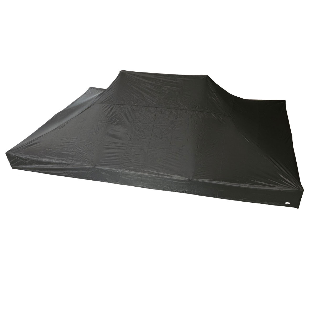 Teto preto com logótipo pequeno para tenda de 3 × 4,5 m | GT-T3X4-5M-N-TOIT-2Array