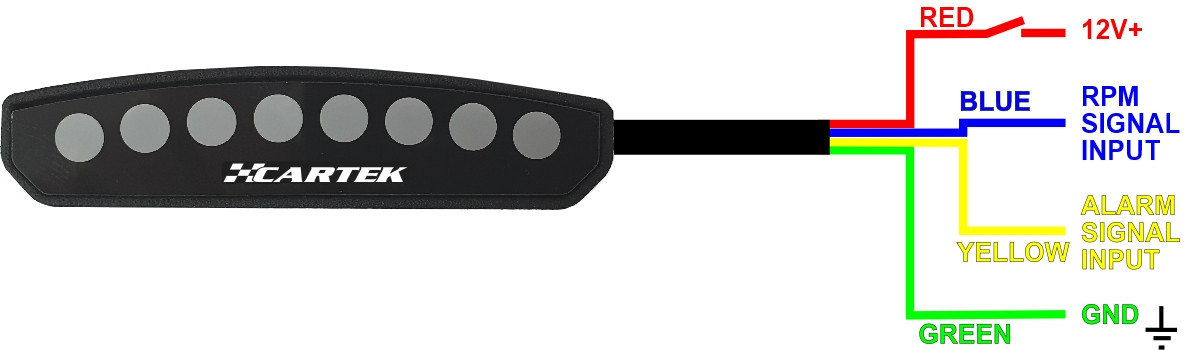 Shift light Cartek Club de 8 LED RGB CK-LS-CLArray