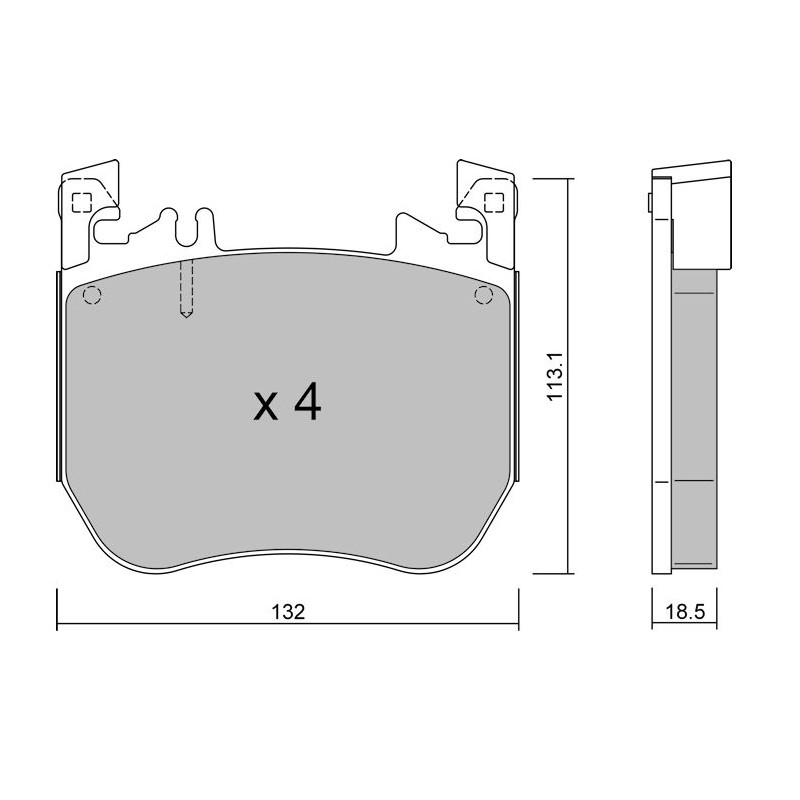 Pastilhas de travão GT2i Club dianteiras para Mercedes Classe S 580 4MATIC (W223)Array