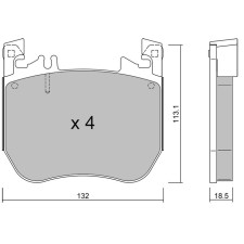 Pastilhas de travão GT2i Club dianteiras para Mercedes Classe S 580 4MATIC (W223)