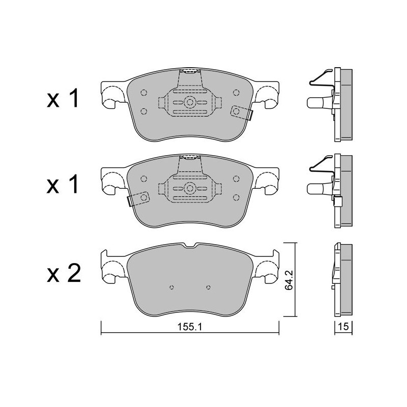 Pastilhas de travão GT2i Club dianteiras para Ford Puma IIArray