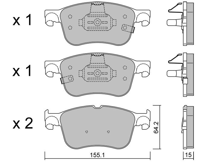 Pastilhas de travão GT2i Club dianteiras para Ford Puma IIArray
