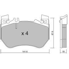 Pastillas de freno GT2i Club delanteras para Mercedes Clase E 450 4MATIC (W124)