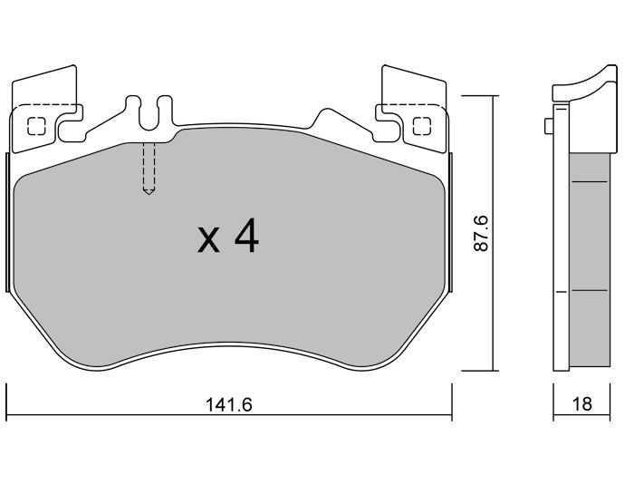 Pastilhas de travão dianteiras Club Mercedes Classe E W214 S214 – GT-PC13581Array