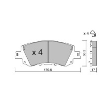 Pastilhas de travão dianteiras Club Mazda CX-5, CX-60, CX-80 – GT-PC14520