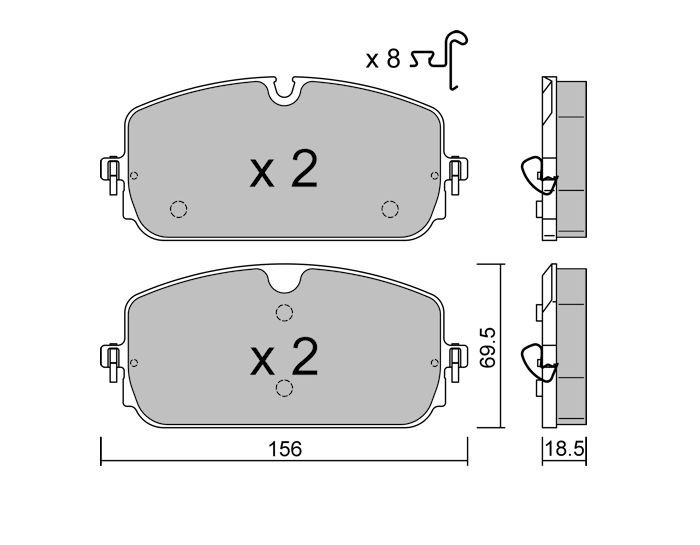 Pastilhas de travão dianteiras Club Audi A5, A6 e Q5 – GT-PC14910Array