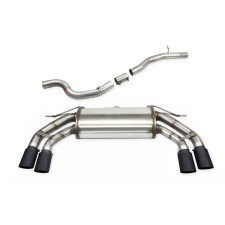 Catback + tubo central directo Inoxcar 2x90x70 X-Race negro mate Cupra Ateca 2,0TSI 4-Drive 2023-2026