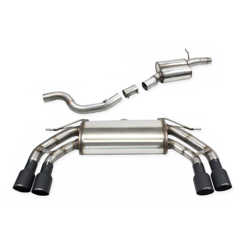 Catback +tubo central con silencioso Inoxcar 2x90 Racing Black Ceramic Cupra Ateca 2,0TSI 4-Drive 2023-2026Array