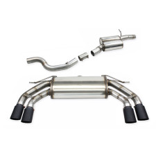 Sistema de escape Catback + tubo central com silenciador Inoxcar 2x90x70 X-Race preto montante para Cupra Ateca 2,0 TSI 4-Drive 