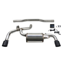 Silencioso trasero derecho + izquierdo + válvula 100 Racing Black Ceramic Inoxcar Mini Countryman (F60) 2,0 Cooper S después de 