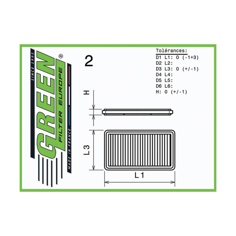 Filtro de Aire Green BMW 323i E21Array