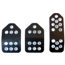 Kit 3 pedais GT2i Race & Safety Preto / Prata com encaixes de parafuso