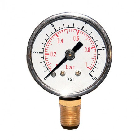 Manómetro 0 -1 bar (1/8x27 NPF) 0-15 Psi