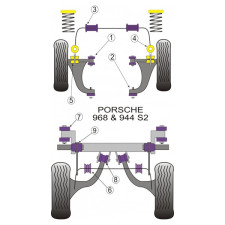 Silent-block Powerflex Porsche 944 Wishbone dianteiro interior (2 peças)