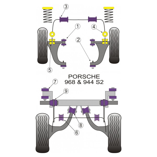 Silent-block Powerflex Trapecio Delantero Interior Porsche 944 (2 Piezas)Array