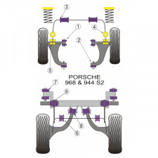 Silent-block Powerflex Barra Estabilizadora Delantera 26.8mm Porsche 944 (2 Piezas)
