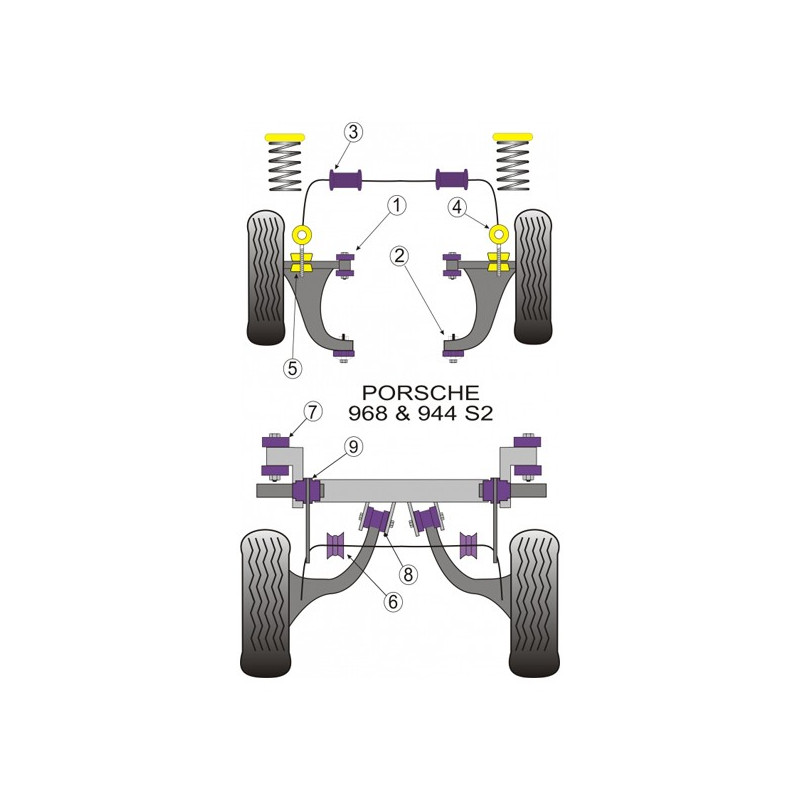 Braço Interno Traseiro Silent-block Powerflex Porsche 944 (2 Peças)Array