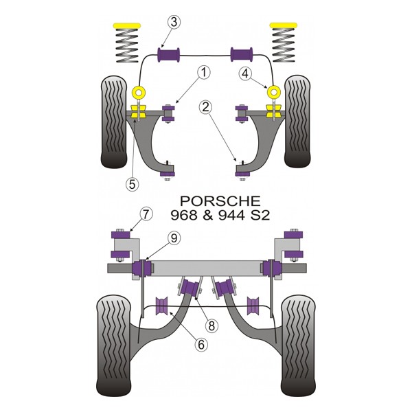 Braço Interno Traseiro Silent-block Powerflex Porsche 944 (2 Peças)Array