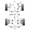 Eixo traseiro Silent-block Powerflex Alfa Romeo 147 / 156 / GT (2 peças)