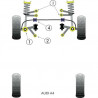 Silent-block Powerflex Barra Estabilizadora Delantera Audi A4 25mm (2 Piezas)