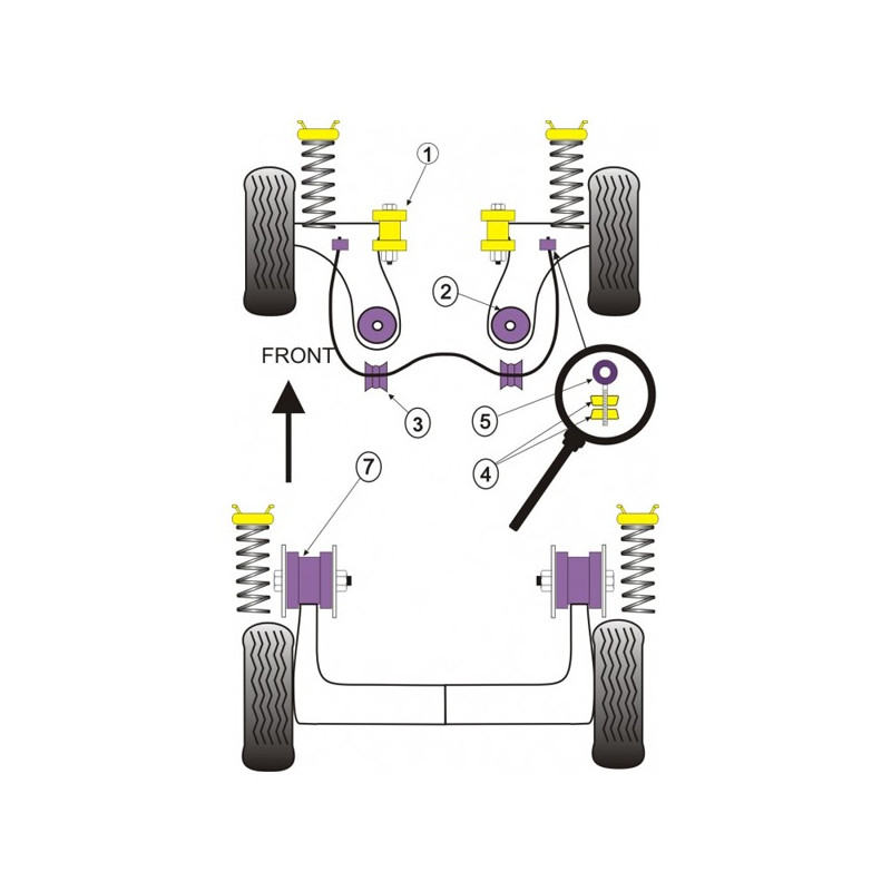 Silent-block Powerflex Braço de Vento Traseiro Seat Ibiza 1993-2002 (2 Peças)Array