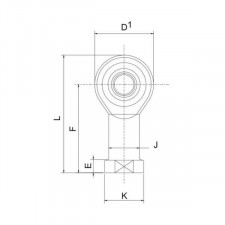 Rótula Competición Rodobal hembra Ojo 5/8" Rótula Competición Rodobal hembra Ojo 5/8"