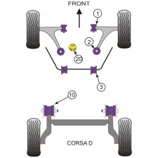 Silent-block Powerflex Soporte Motor Inferior Opel Corsa D (1 Pieza)