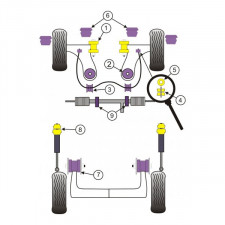 Silent-block Powerflex Brazo de dirección Volkswagen Golf 2 DA 15mm (1 Pieza)