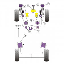 Silent-block Powerflex Tope Superior Volkswagen Golf 4 - Seat Leon 1 (2 Piezas)