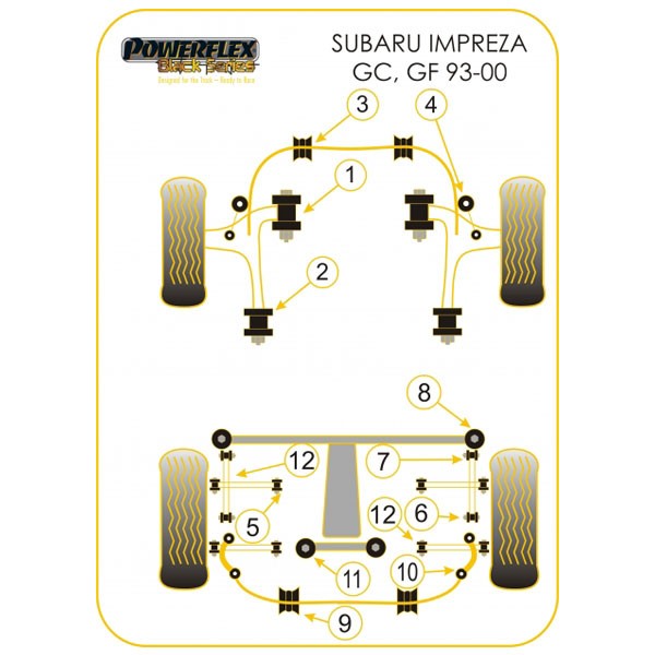 Silent-block Powerflex Black Subaru (2 Piezas)Array