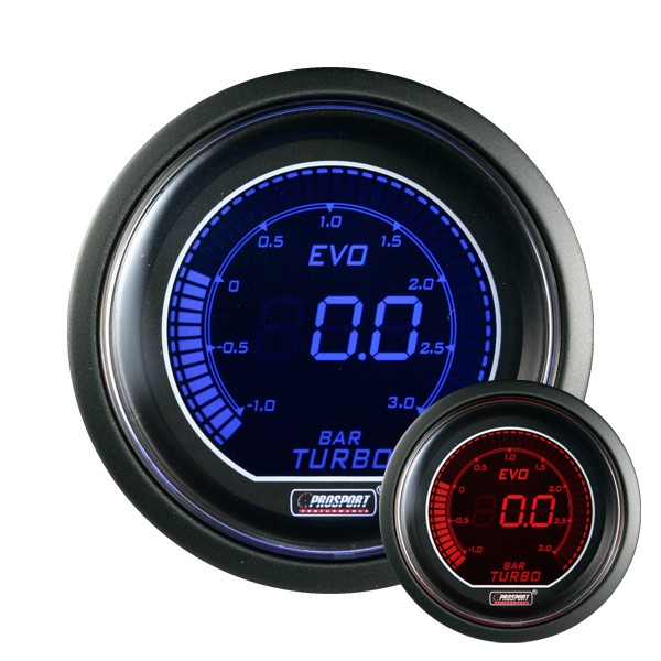 Manómetro Prosport Manómetro Turbo Digital Diâmetro 52mm -1 - +3 BarrasArray