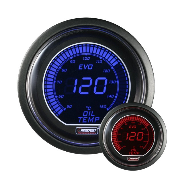 Medidor digital de temperatura do óleo Prosport Diâmetro 52mm 150°C + SondaArray