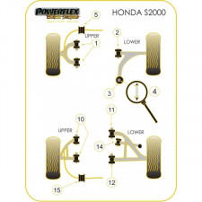Silent-block Powerflex Black Trapecio Delantero Inferior Honda S2000 (2 Piezas)