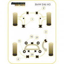 Silent-block Powerflex Black Trapecio Delantero BMW E46 M3 Diámetro 60mm (2 Piezas)
