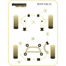 Silent-block Powerflex Black Trapecio Delantero BMW E46 iX Diámetro 60mm (2 Piezas)
