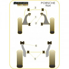 Silent-block Powerflex Black Trapecio Delantero Porsche 911 / 3.6 / 964 / 993 (2 Piezas)
