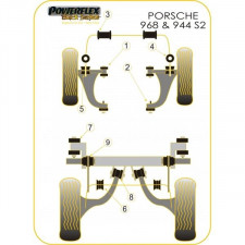 Silent-block Powerflex Black Barra Estabilizadora 19mm Trasera Porsche 944 (2 Piezas)