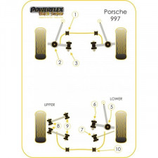 Silent-block Powerflex Black Trapecio Delantero Exterior Porsche 996 1997 - 2005 (2 Piezas)