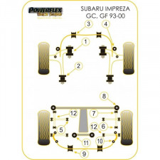 Silent-block Powerflex Black Trapecio Delantero Subaru (2 Piezas)