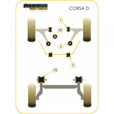 Silent-block Powerflex Black Trapecio Delantero Opel Corsa D Anterior (2 Piezas)
