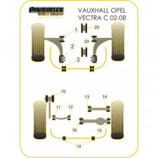 Silent-block Powerflex Black Trapecio Delantero Delantero Opel Vectra C (2 Piezas)