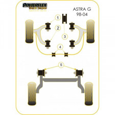 Silent-block Powerflex Black Trapecio Delantero Delantero Opel Astra G (2 Piezas)